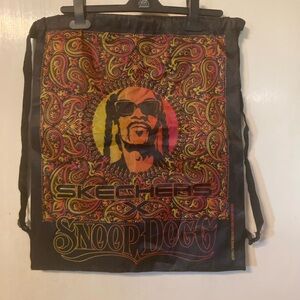 Skechers Snoop Dogg Black Drawstring Backpack Bag